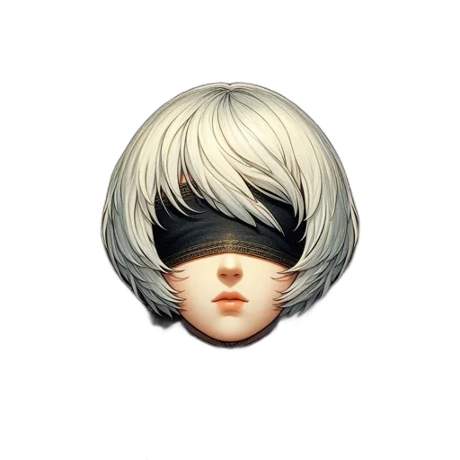 mask, hair, face, hat, 3d render, concept art, vaporwave, photorealistic transparent PNG cut-out