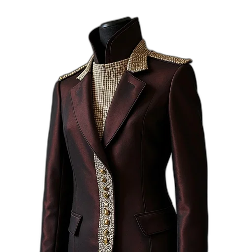jacket, 3d render, earth tones, equitt transparent PNG cut-out