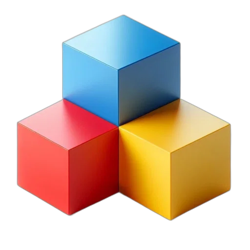 crown, 3d render, pixel art, colorful, pastel, blue, three, stacked transparent PNG cut-out