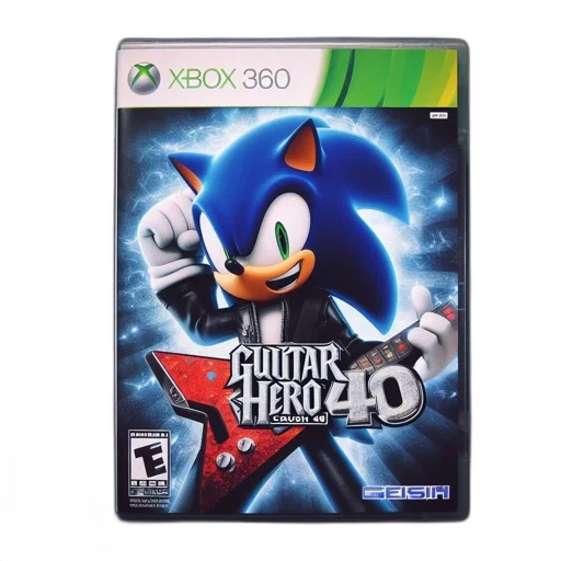 xbox, 360, game, cover, featuring, sonic, hedgehog, playing transparent PNG cut-out