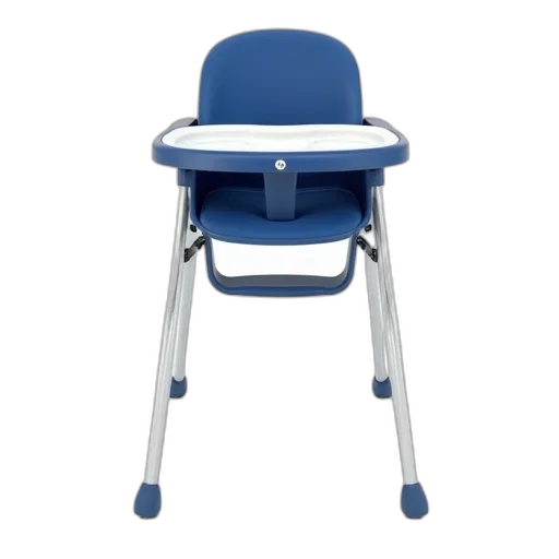 furniture, staff, 3d render, high, chair, blue, cushioned, seat transparent PNG cut-out