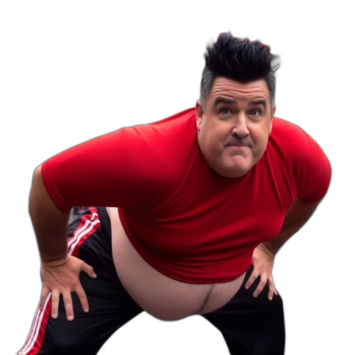 creature, animal, jacket, hair, concept art, man, red, shirt transparent PNG cut-out