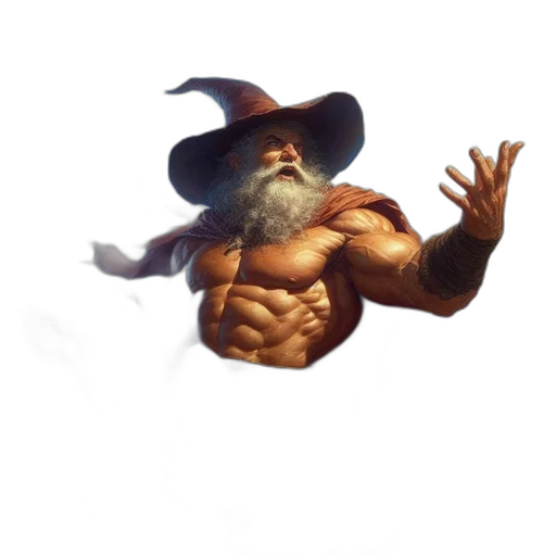 hat, staff, creature, dragon, fantasy art, concept art, pixel art, photorealistic transparent PNG cut-out