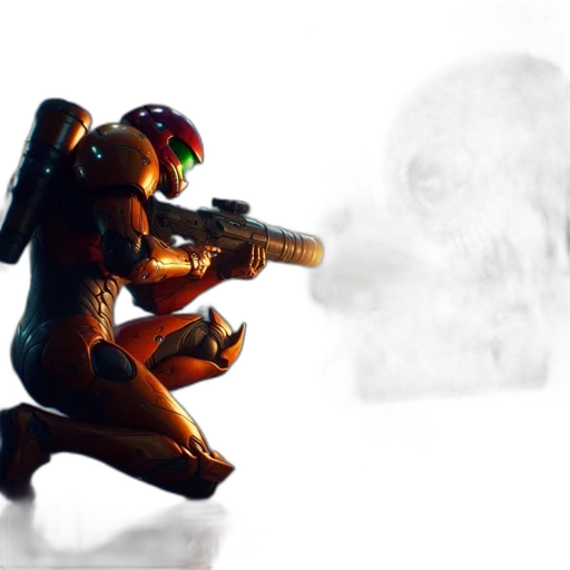 robot, weapon, concept art, 3d render, pixel art, fantasy art, outer space, fire transparent PNG cut-out