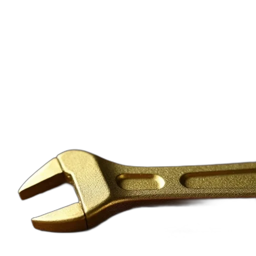 staff, jewelry, weapon, sword, 3d render, golden, adjustable, wrench transparent PNG cut-out