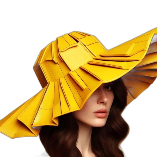 hat, crown, mask, hair, photorealistic, 3d render, concept art, fantasy art transparent PNG cut-out
