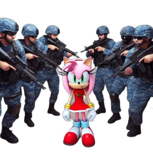 weapon, animal, robot, creature, vaporwave, pixel art, concept art, anime transparent PNG cut-out