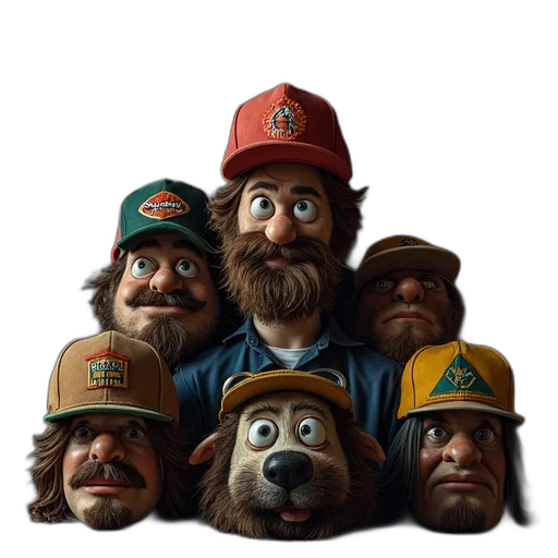 staff, hat, face, concept art transparent PNG cut-out