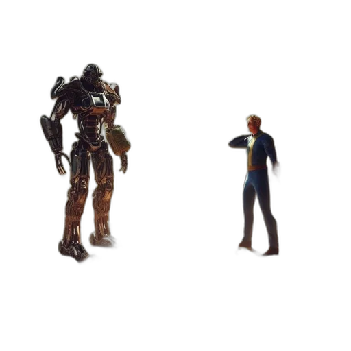 robot, concept art, 3d render, pixel art, outer space, earth tones, autumnal, setting transparent PNG cut-out