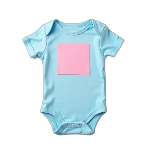 pastel, blue, colorful, baby, onesie, pink, square, center transparent PNG cut-out