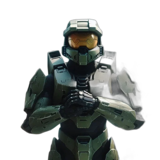 robot, weapon, concept art, 3d render, pixel art, vaporwave, green, figure transparent PNG cut-out