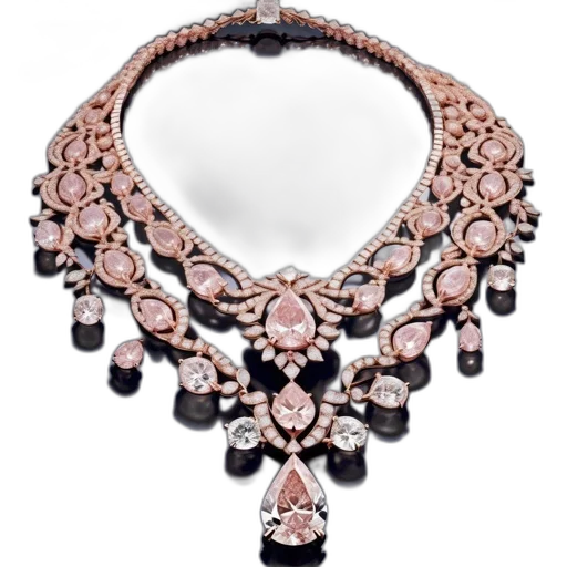 jewelry, crown, dress, lavish, gold, necklace, pink, clear transparent PNG cut-out