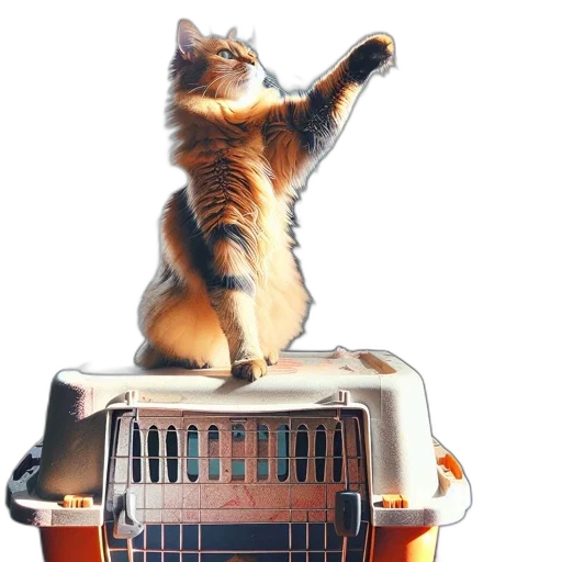 car, animal, cat, reaches, something, beyond, frame, while transparent PNG cut-out