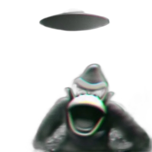 creature, hat, mask, robot, 3d render, concept art, vaporwave, outer space transparent PNG cut-out