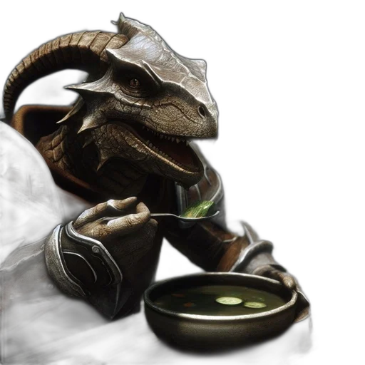 dragon, mask, weapon, sword, concept art, fantasy art, 3d render, photorealistic transparent PNG cut-out