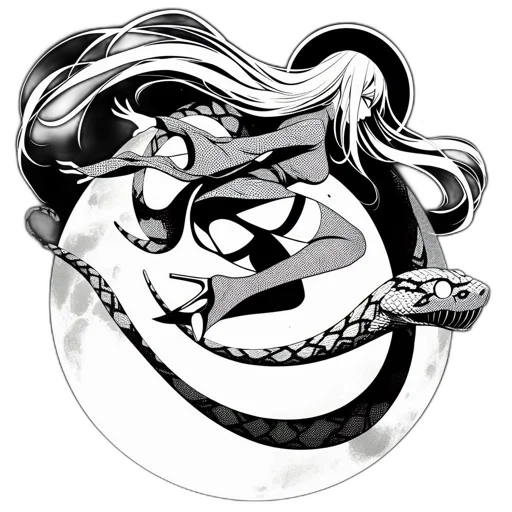 jewelry, hair, dragon, staff, comic book art, cartoon, fantasy art, concept art transparent PNG cut-out