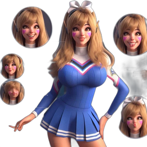 dress, 3d render, concept art, anime, cartoon, pastel, animated, blonde transparent PNG cut-out