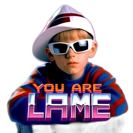 hat, jacket, face, robot, vaporwave, 3d render, bold, humorous transparent PNG cut-out