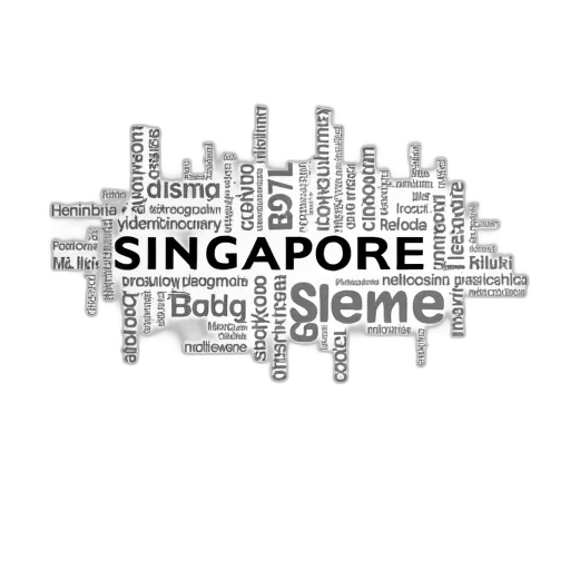 wordcloud, singapore, words, different, languages, white, wall transparent PNG cut-out