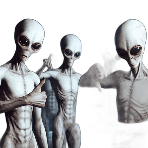 creature, robot, concept art, 3d render, photorealistic, comic book art, outer space, alien transparent PNG cut-out