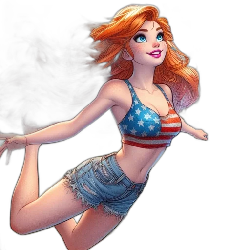 comic book art, concept art, fantasy art, cartoon, fire, vibrant, animated, female transparent PNG cut-out