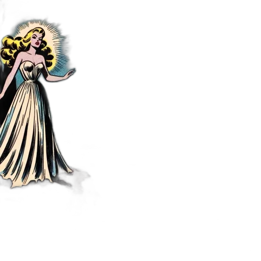 dress, pixel art, concept art, fantasy art, cartoon, retro, comic-styled, scene transparent PNG cut-out