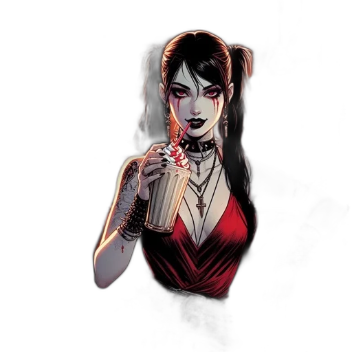 jewelry, comic book art, concept art, fantasy art, pixel art, red, dark, gothic transparent PNG cut-out