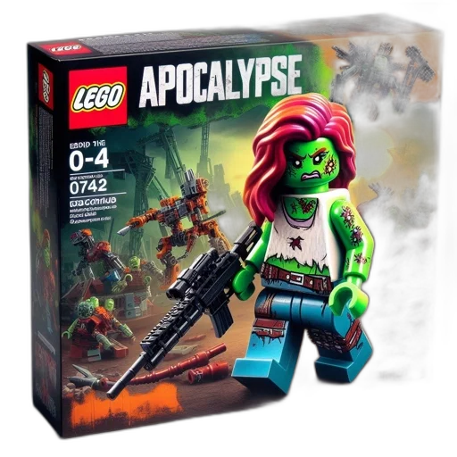 concept art, comic book art, 3d render, fire, image, showcases, apocalyptic, lego transparent PNG cut-out
