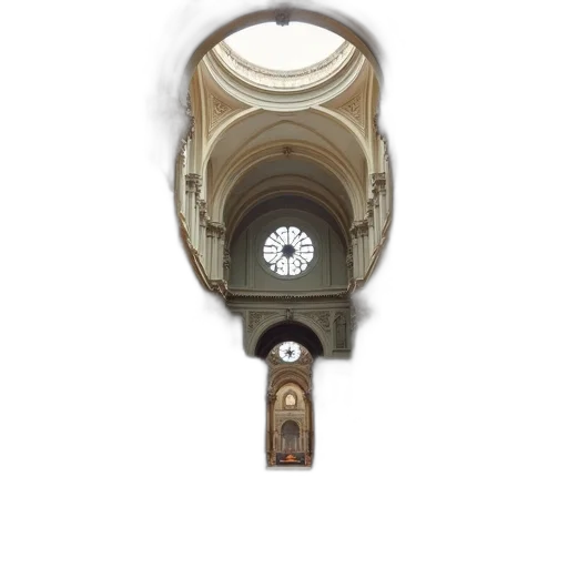 umbrella, staff, jewelry, crown, 3d render, interior, grand, cathedral transparent PNG cut-out