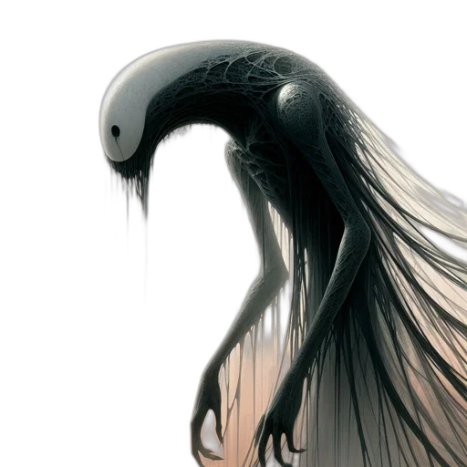 creature, hair, animal, mask, concept art, fantasy art, photorealistic, watercolor transparent PNG cut-out