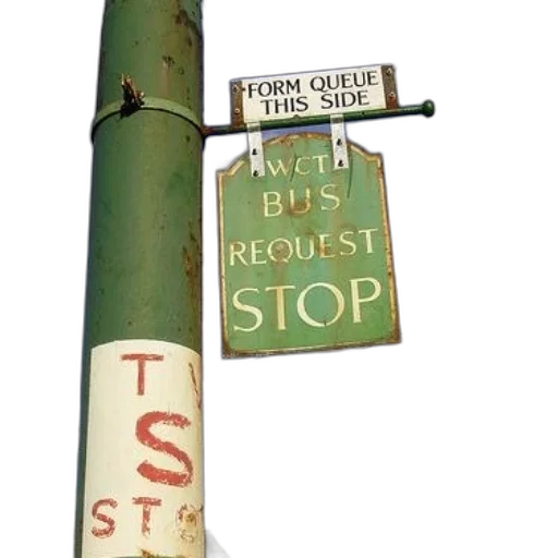 staff, weapon, photorealistic, city street, green, pole, sign, reads transparent PNG cut-out