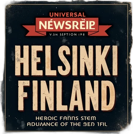 vintage-style, poster, dark, background, featuring, title, universal, newsreel transparent PNG cut-out