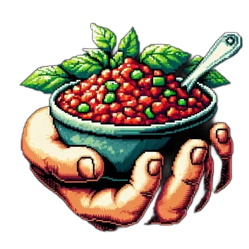 food, jewelry, crown, staff, pixel art, photorealistic, oil painting, watercolor transparent PNG cut-out