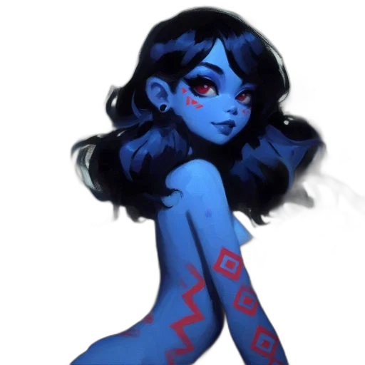 dress, concept art, fantasy art, comic book art, pixel art, blue, neon, dark transparent PNG cut-out