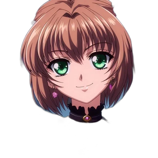 face, staff, hair, crown, anime, cartoon, pixel art, photorealistic transparent PNG cut-out