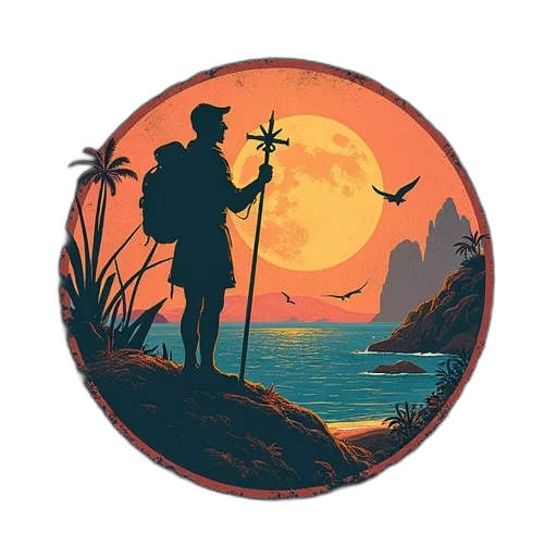 umbrella, hat, staff, jacket, fantasy art, concept art, watercolor, pixel art transparent PNG cut-out