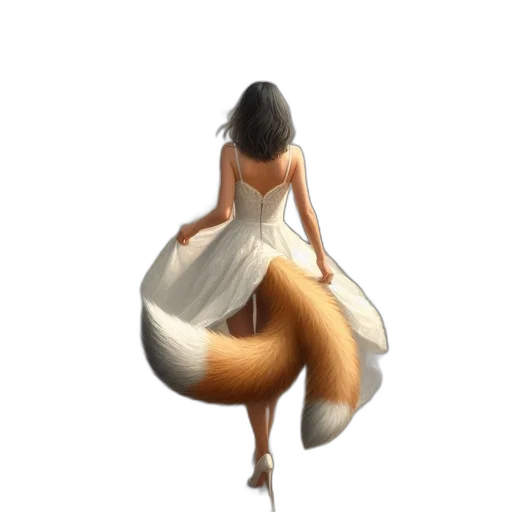 dress, hair, jewelry, staff, concept art, 3d render, fantasy art, photorealistic transparent PNG cut-out