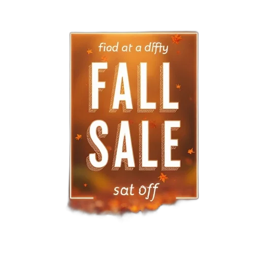 fall, sale, offer, video transparent PNG cut-out