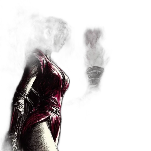 dress, mask, robot, weapon, concept art, comic book art, photorealistic, 3d render transparent PNG cut-out