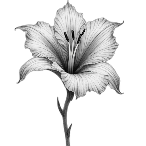 flower, crown, staff, animal, photorealistic, pencil sketch, concept art, 3d render transparent PNG cut-out