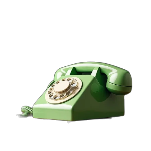 jewelry, 3d render, photorealistic, green, telephone, sitting, top, wooden transparent PNG cut-out