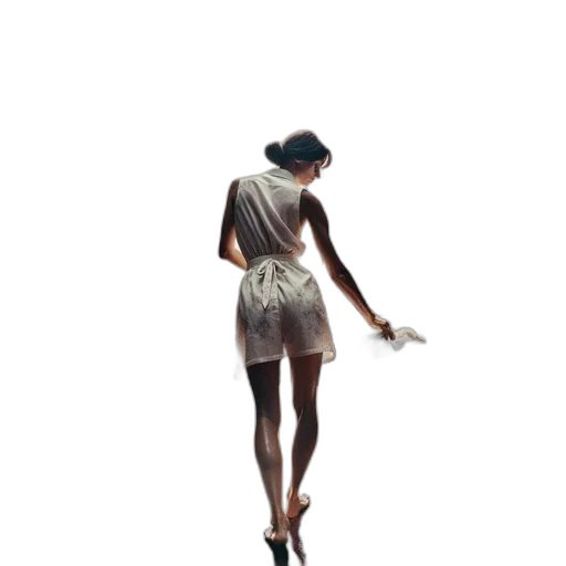 dress, hat, staff, jacket, concept art, 3d render, photorealistic, pixel art transparent PNG cut-out