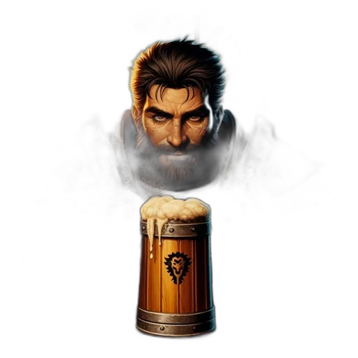 face, concept art, fantasy art, pixel art, 3d render, rugged, man, beard transparent PNG cut-out