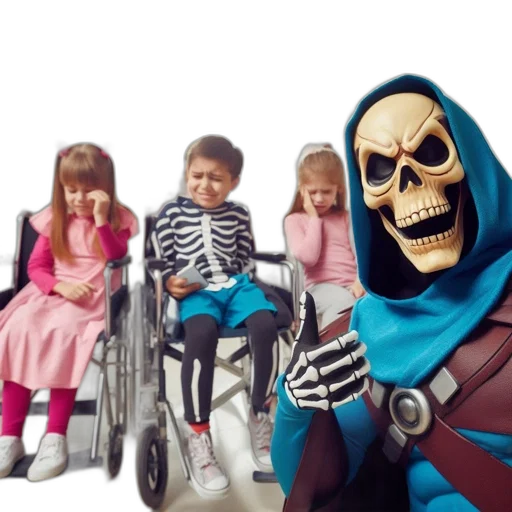 robot, mask, concept art, 3d render, children, halloween, costumes, pose transparent PNG cut-out