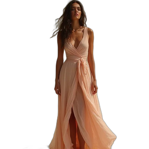 dress, earth tones, golden, pastel transparent PNG cut-out