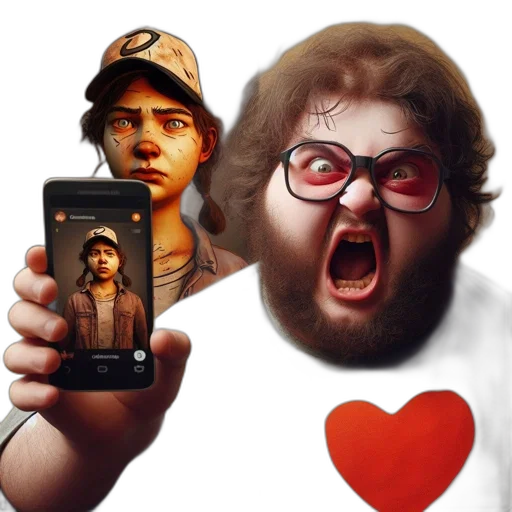 face, concept art, photorealistic, comic book art, cartoon, man, beard, glasses transparent PNG cut-out