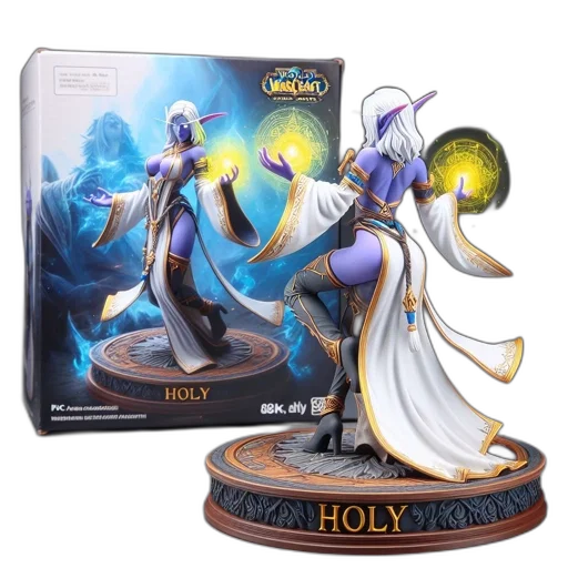 concept art, world, warcraft, figurine, holy, depicted, character, distinctive transparent PNG cut-out