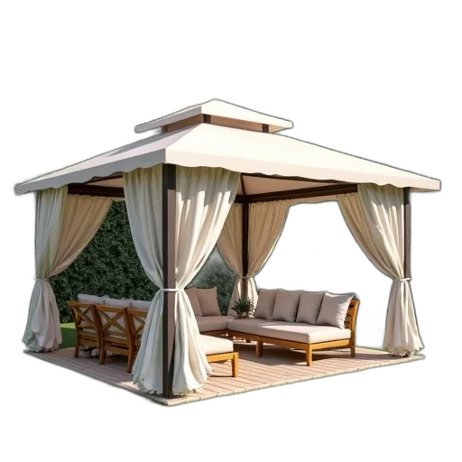 furniture, umbrella, 3d render, photorealistic transparent PNG cut-out
