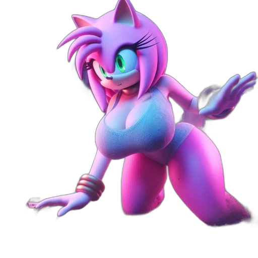 staff, creature, animal, robot, 3d render, concept art, vaporwave, pixel art transparent PNG cut-out