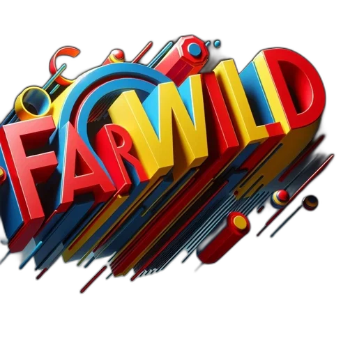 3d render, fantasy art, visualization, word, far, wild, rendered, vibrant transparent PNG cut-out
